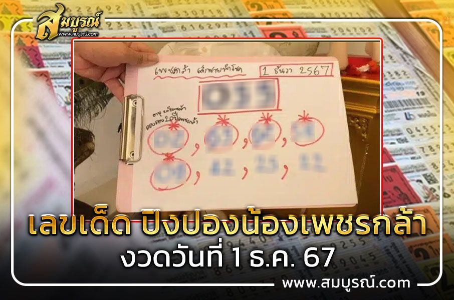 เลขเด็ด ปิงปองน้องเพชรกล้า งวดวันที่ 1 ธ.ค. 67